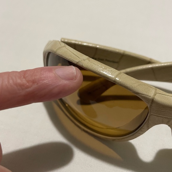 ANON Rufus CROCODILE POLARIZED SUNGLASSES! Unisex Rare Vintage Shades w/ Case! - Picture 5 of 12